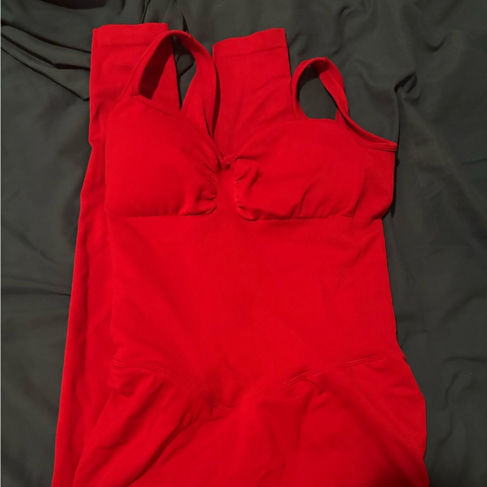 BuffBunny Lipstick Red Bodysuit